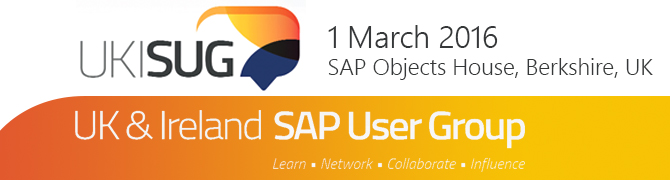 UKISUG SAP Event 1st March 2016